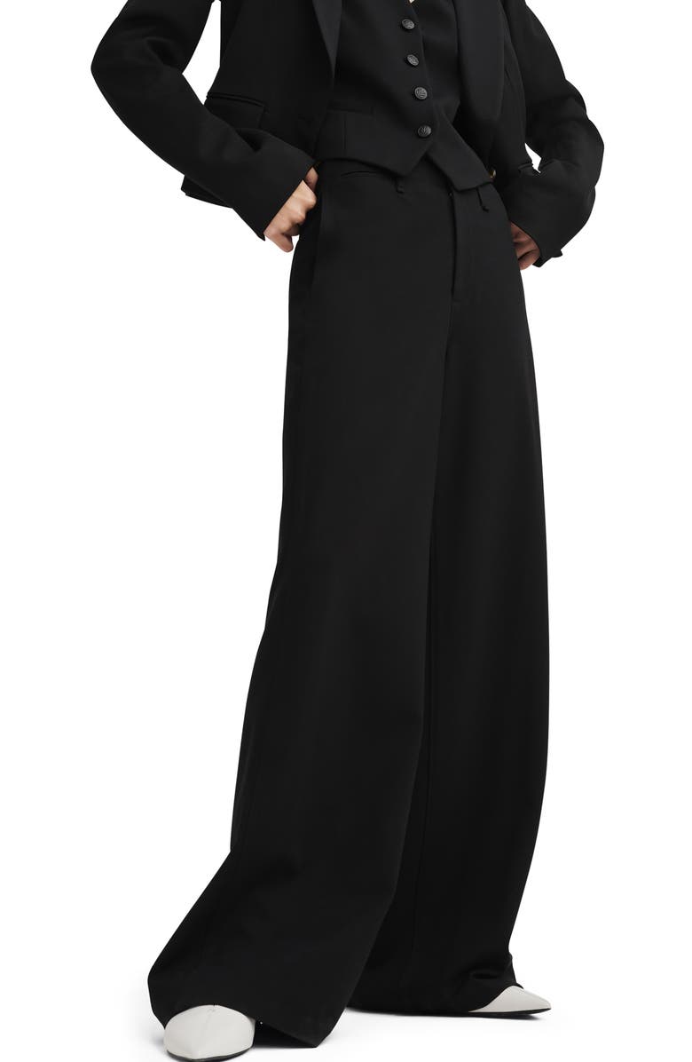 rag & bone Sofie High Waist Ponté Wide Leg Pants, Alternate, color, 
