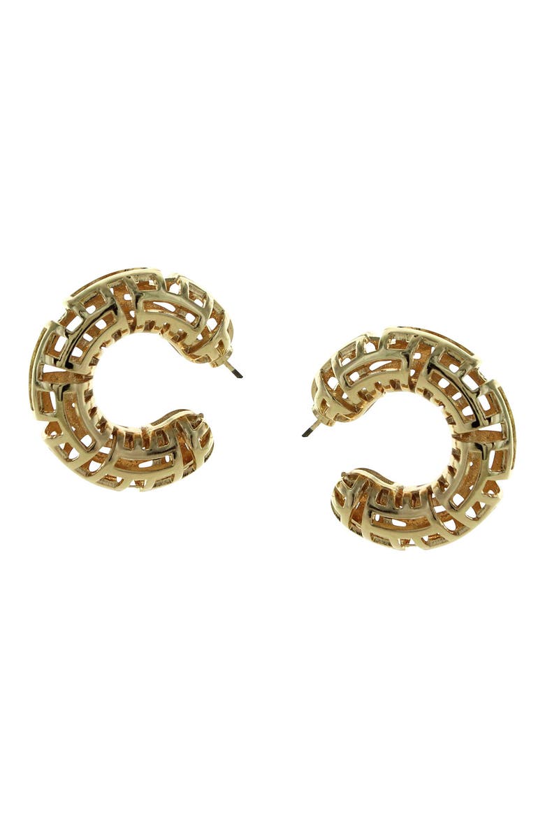 Katerina Filigree Hoop Earrings, Main, color, GOLD