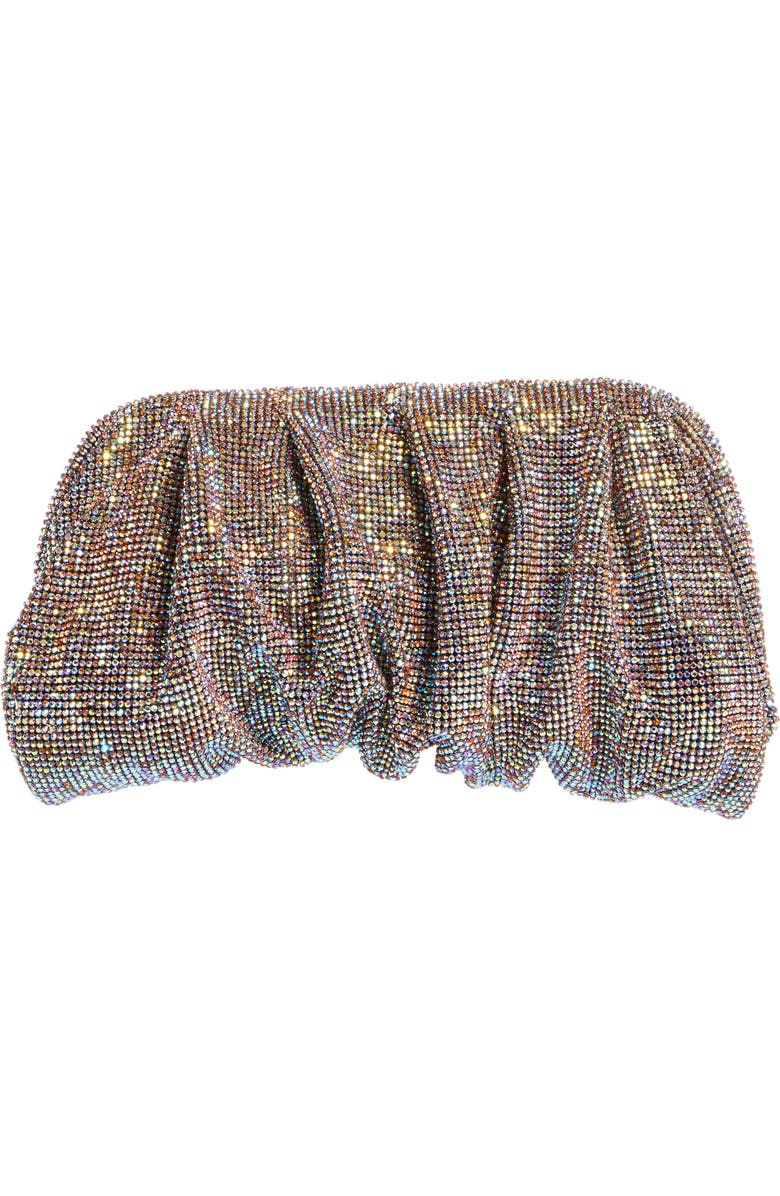Benedetta Bruzziches La Grande Crystal Mesh Clutch, Main, color,