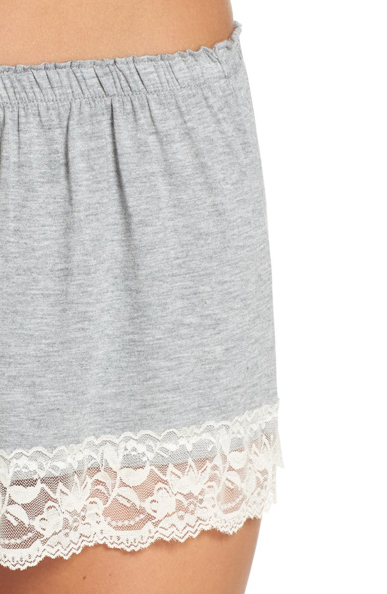 Flora Nikrooz Snuggle Lounge Shorts, Alternate, color, Heather Grey