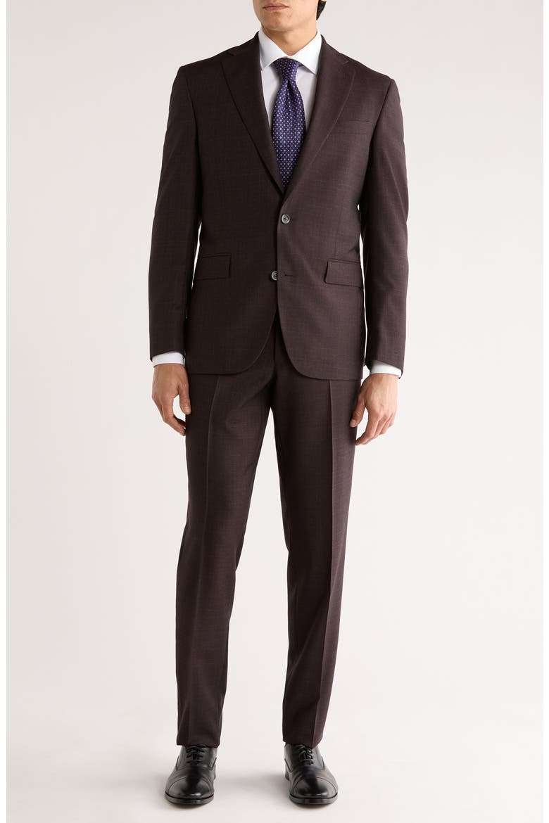 Expo Wool Suit, Main, color, BURGUNDY