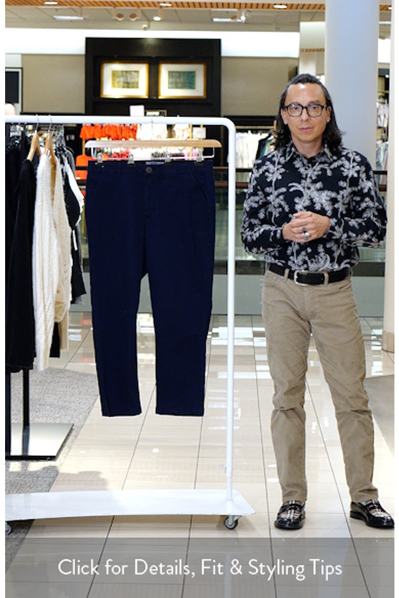 Skyrise Ankle Slim Straight Leg Twill Pants video