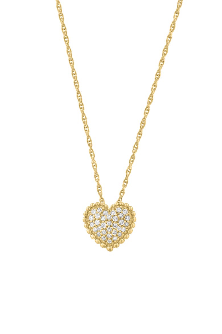 Diamond Heart Pendant Necklace, Main, color, GOLD