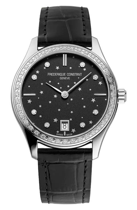 Classic Leather Strap Watch, 36mm