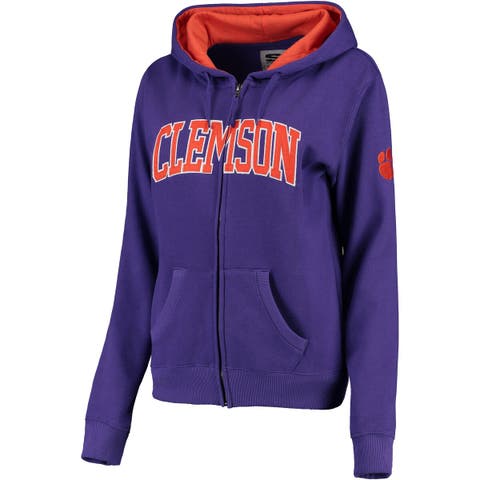 Amswan Premium Cotton Women'S Purple Zip-Up Sweatshirt