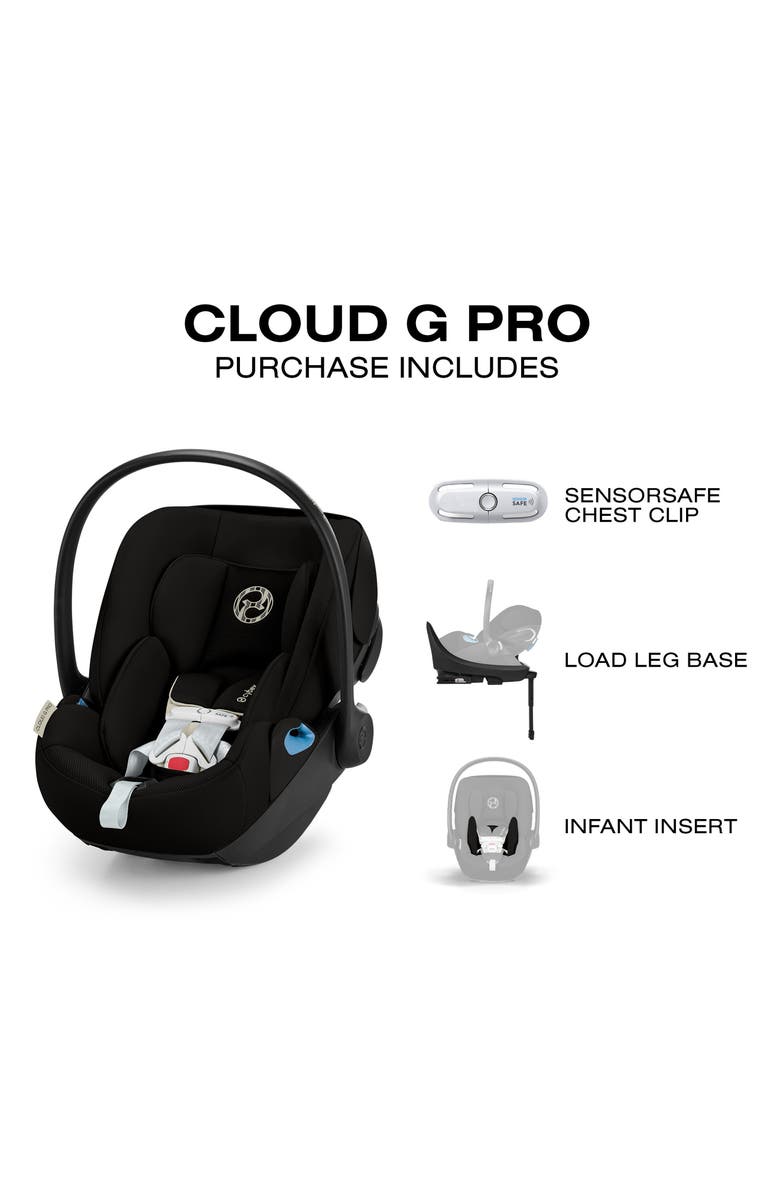 CYBEX Cloud G Pro with Load Leg Base, Alternate, color, Moon Black