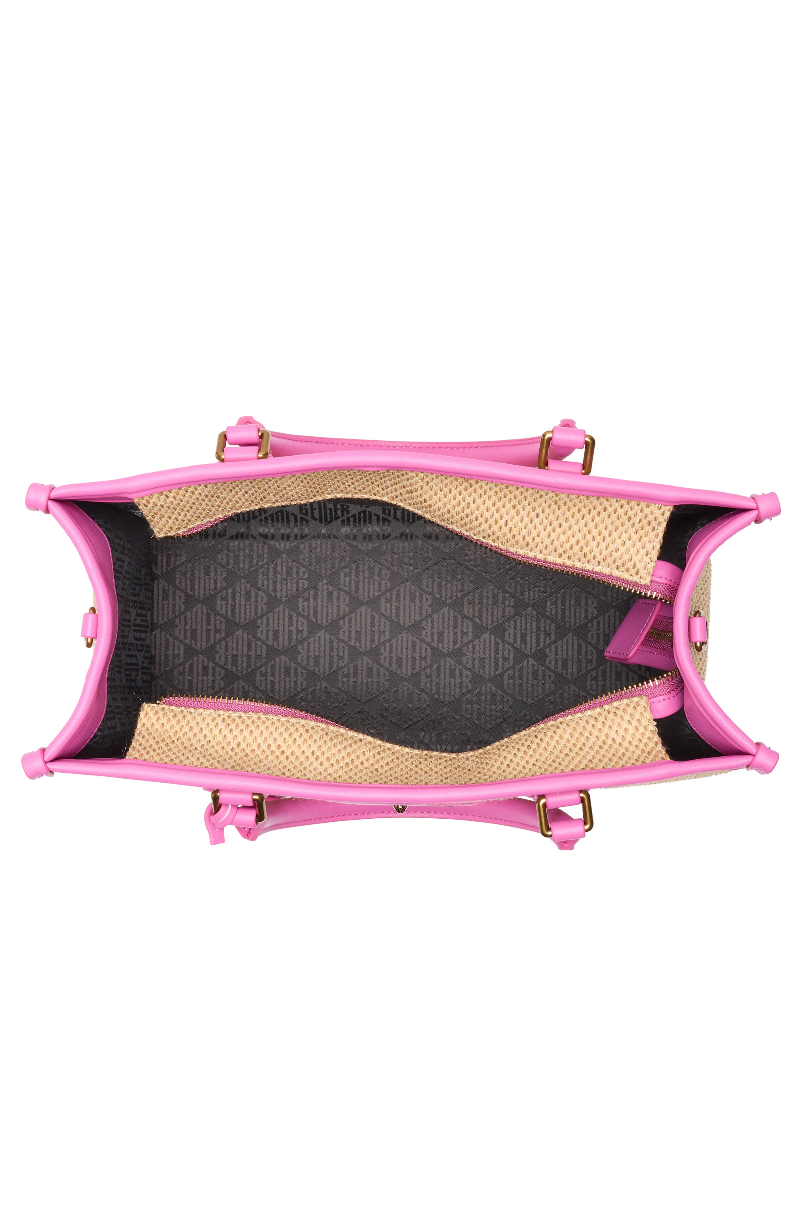 Kurt Geiger London Chiswick Raffia Tote, Alternate, color, Open Pink