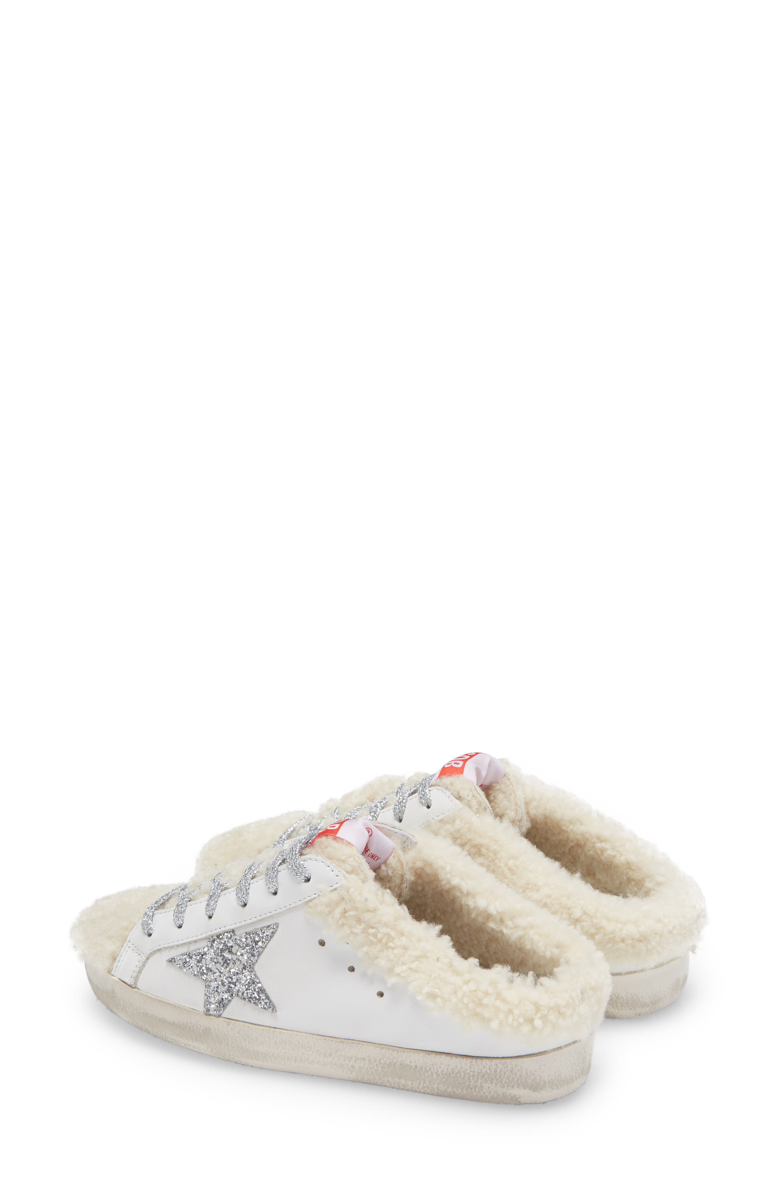 Golden Goose Super-Star Sabot Genuine Shearling Sneaker, Alternate, color, 