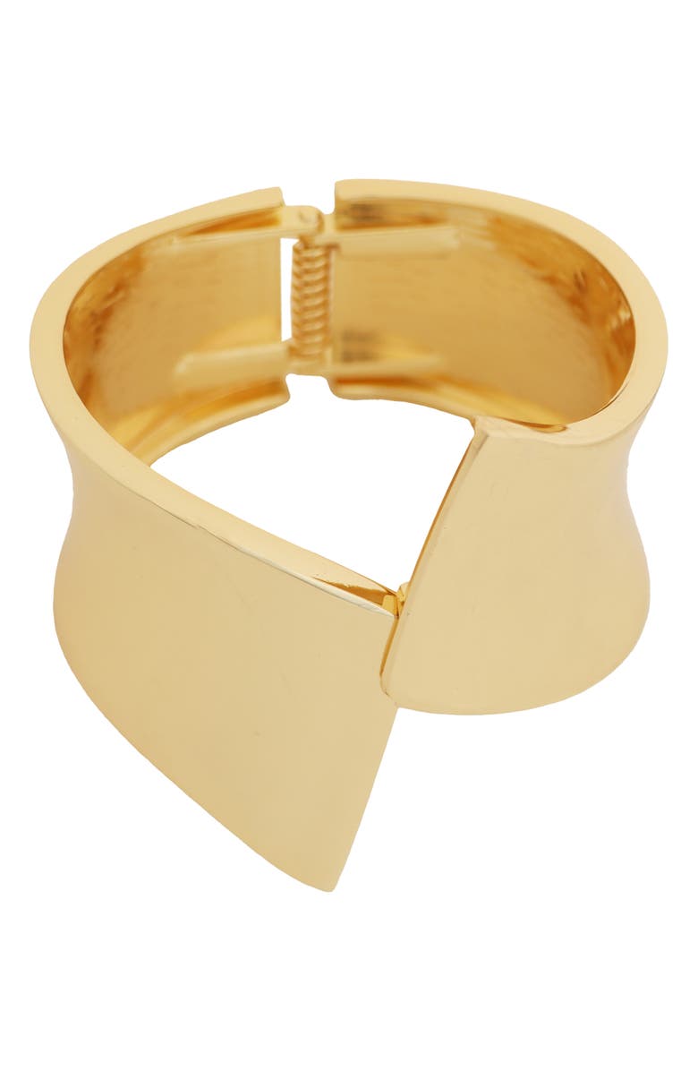 Panacea Asymmetric Hinge Bracelet, Main, color, Gold