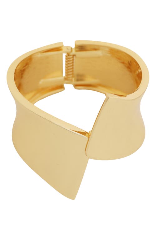 Panacea Asymmetric Hinge Bracelet In Gold
