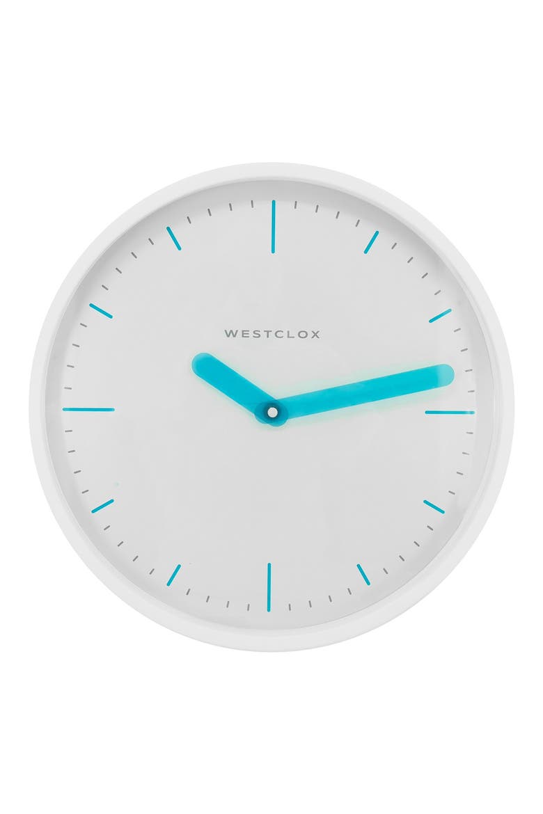 14-Inch Contemporary Wall Clock, Main, color, WHITE