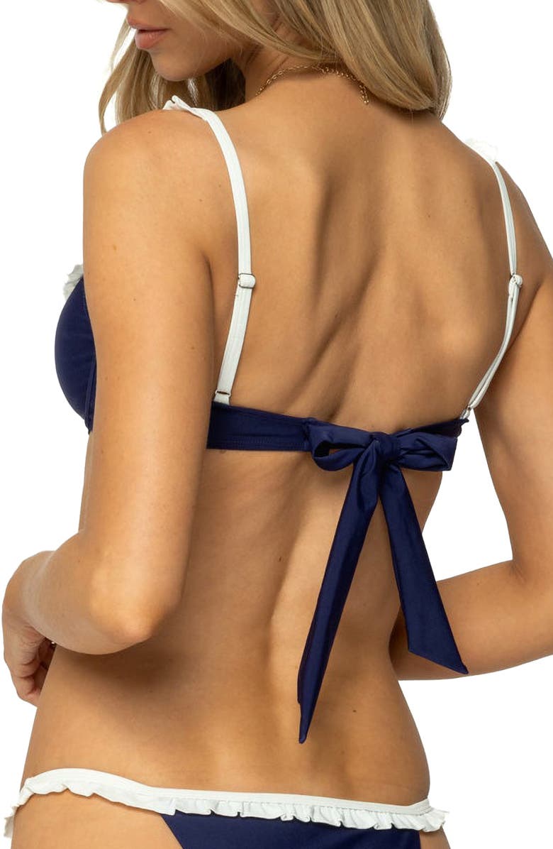 EDIKTED Kellie Underwire Bikini Top, Alternate, color, Navy