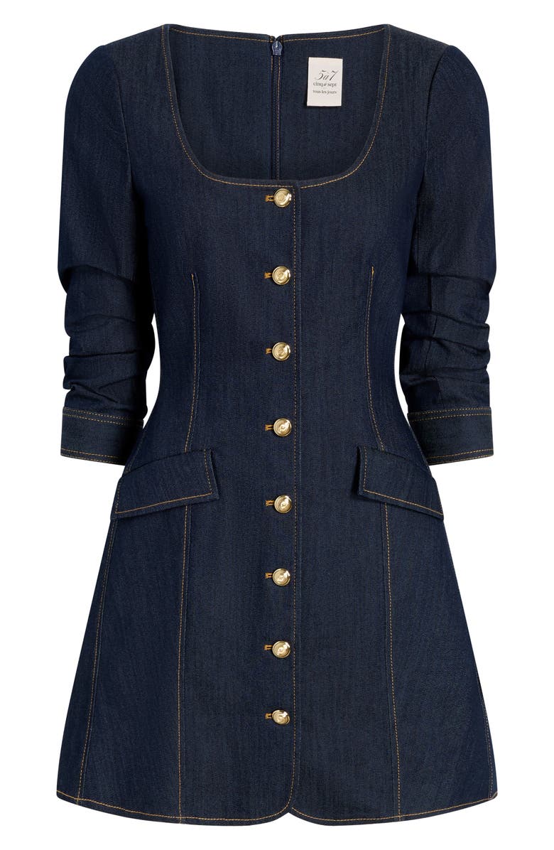 Cinq à Sept Caidin Denim Minidress, Alternate, color, Indigo
