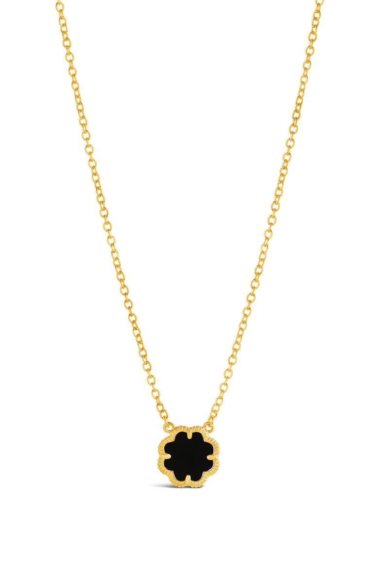 Rose Petal Enamel Pendant Necklace, Alternate, color, GOLD