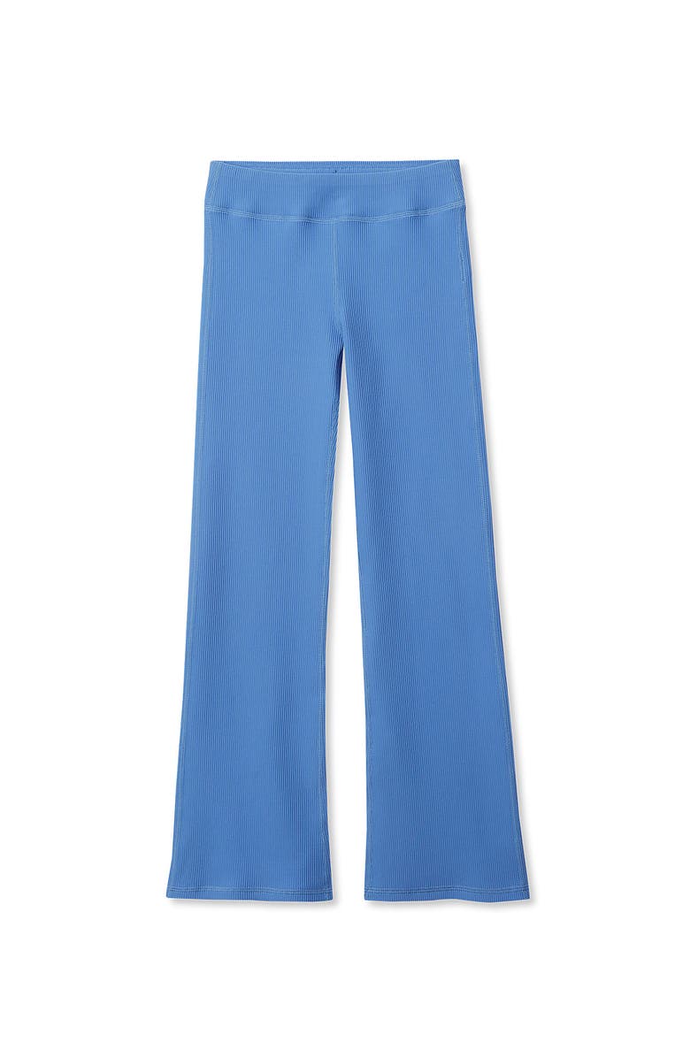 Lands' End Girls Active Flare Ribbed Leggings, Main, color, Sky Blue