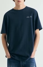 Scalpers Contrasting Embroidered T-Shirt Relaxed