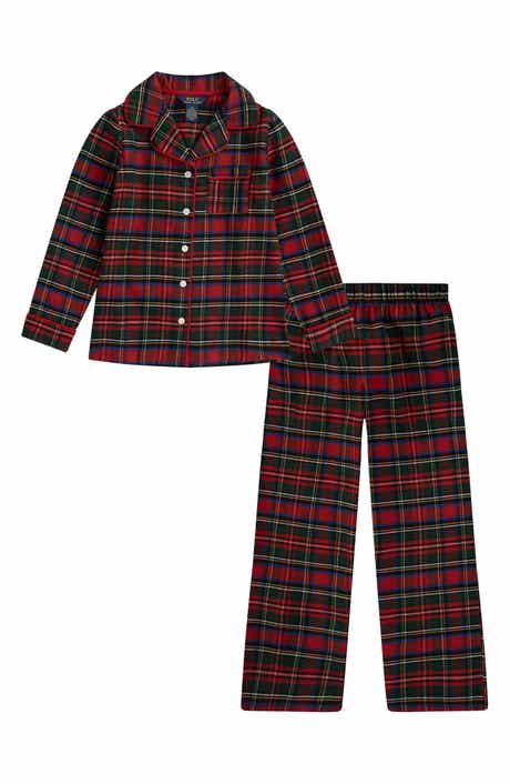 Kids' Plaid Button-Up Pajamas