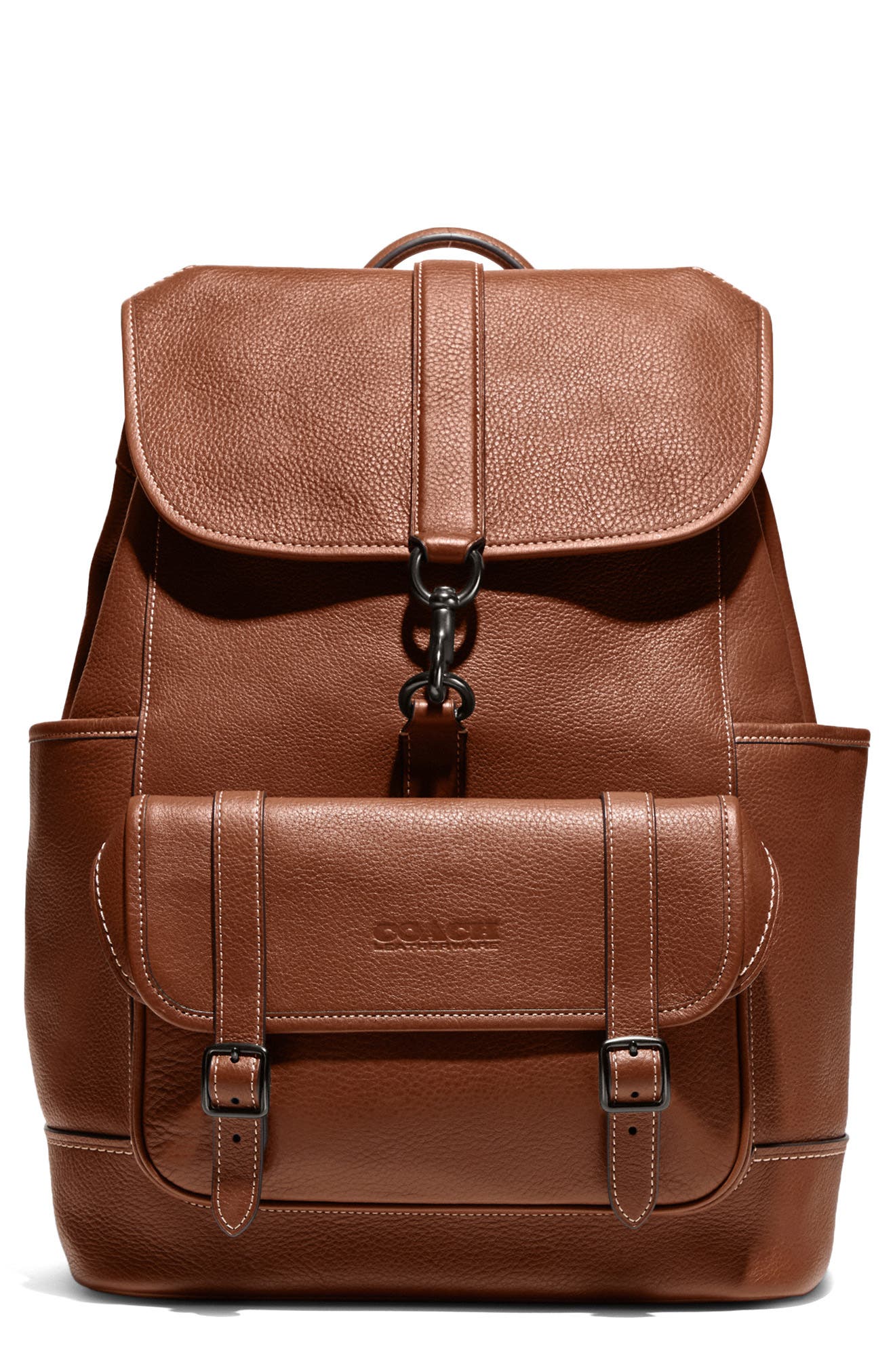 COACH Carriage Leather Backpack, Main, color, 