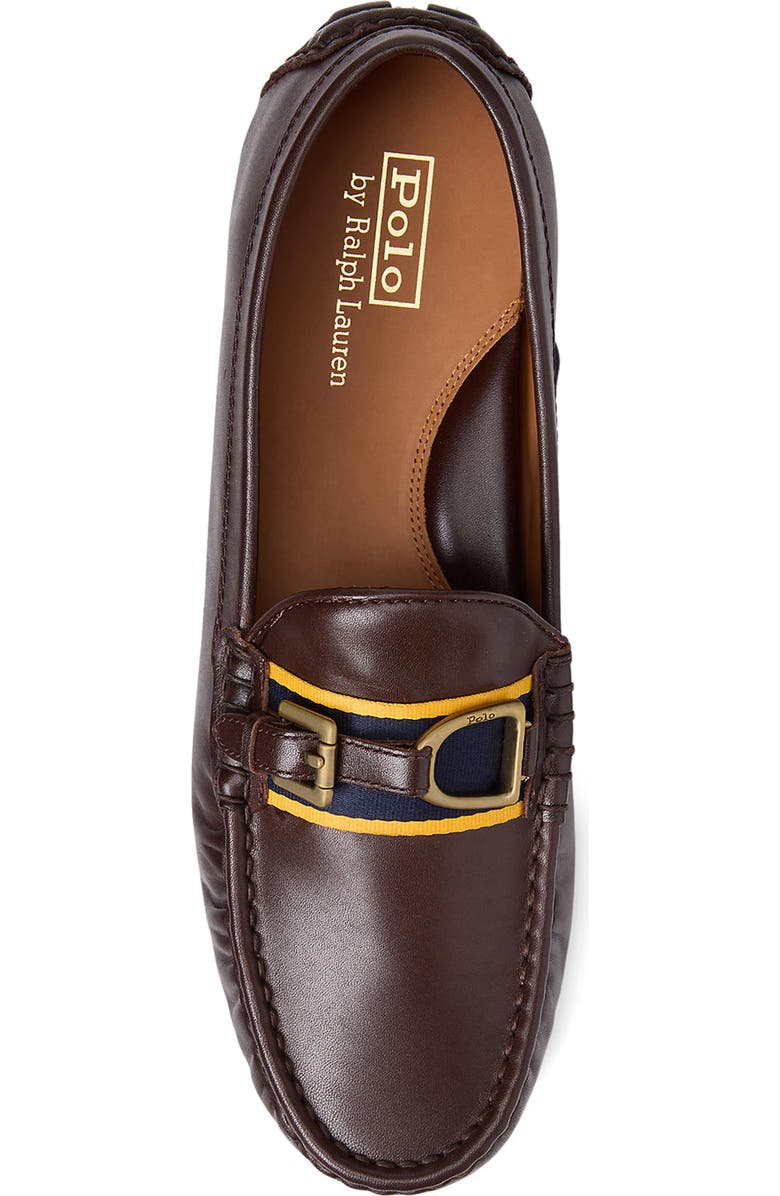 Polo Ralph Lauren Anders Buckle Bit Loafer, Alternate, color, Dark Brown