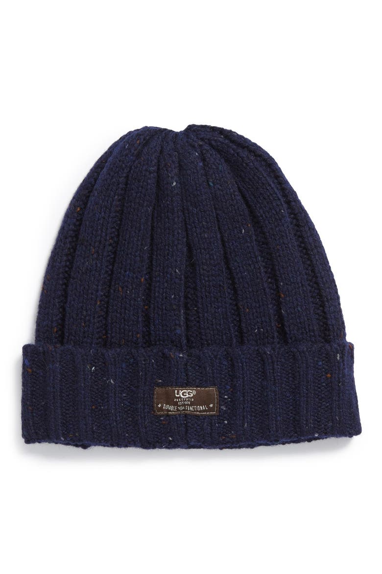 Australia 'Calvert' Knit Hat & Gloves, Alternate, color, NAVY HEATHER MULTI