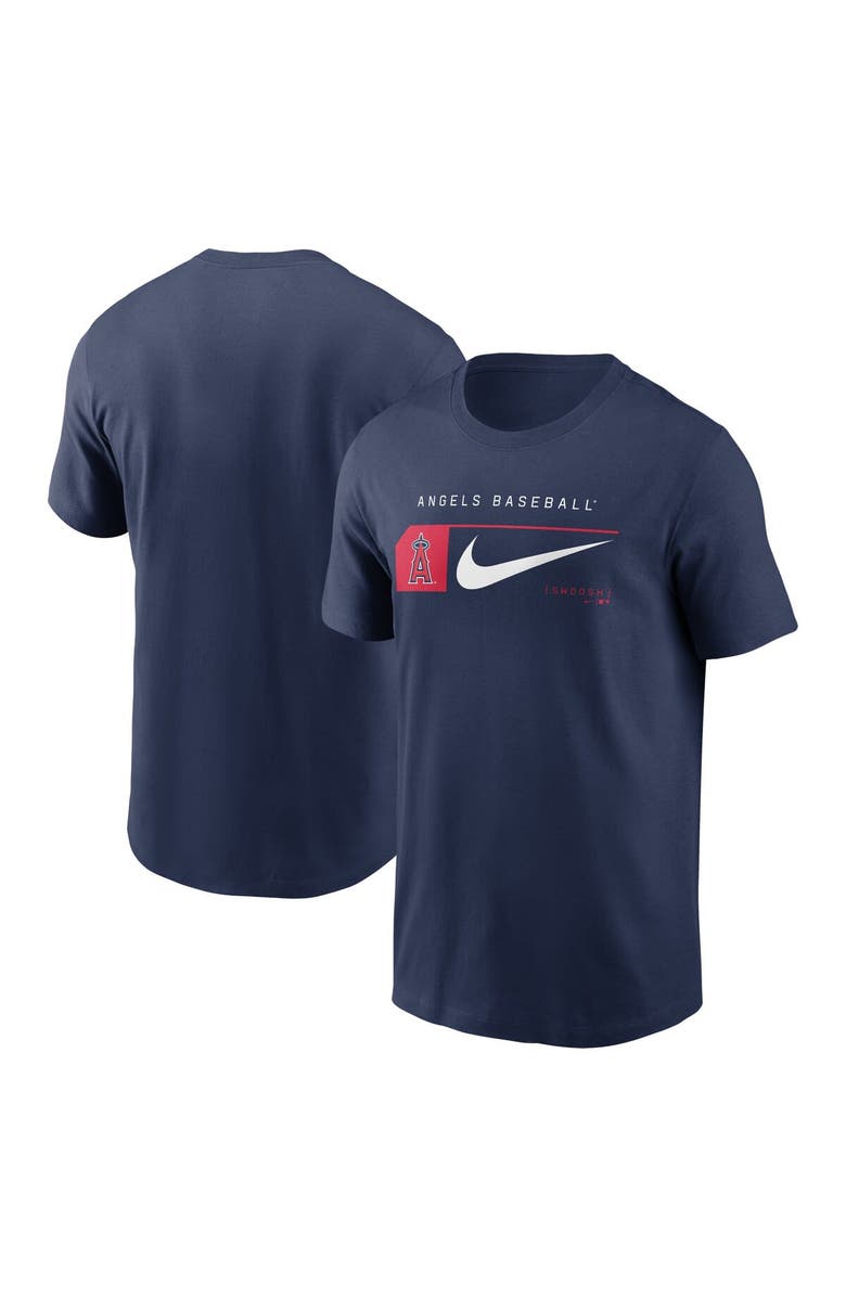 Nike Men's Nike Navy Los Angeles Angels Team Swoosh Lockup T-Shirt, Alternate, color, 