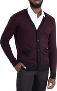 XRAY Herringbone V-Neck Button Front Cardigan