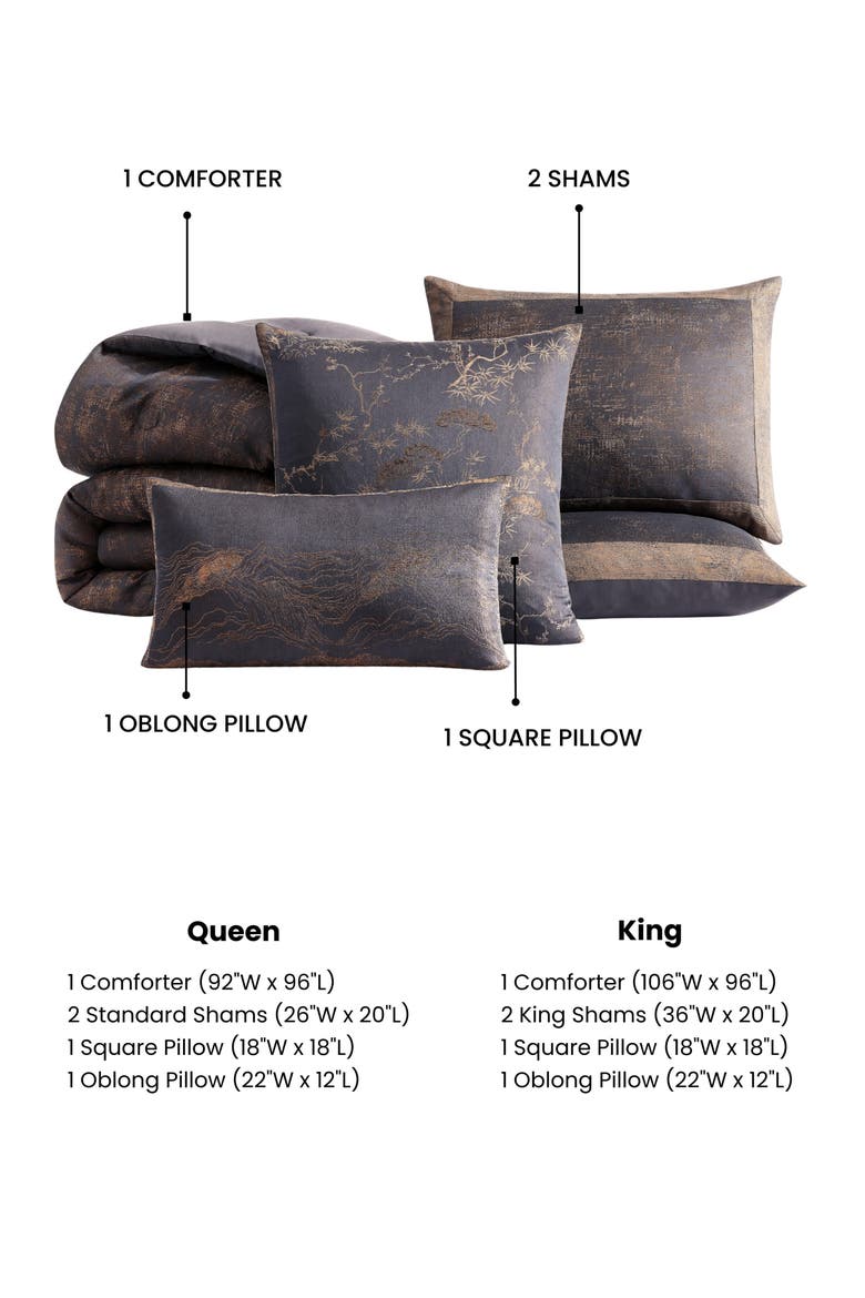 Texture Jacquard Comforter Set, Alternate, color, GREY