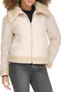 Levi's Faux Leather & Faux Shearling Bomber Jacket