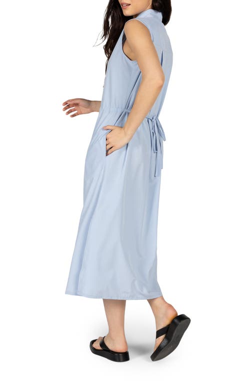 Kyodan Sleeveless Four-way Stretch Midi Dress In Blue