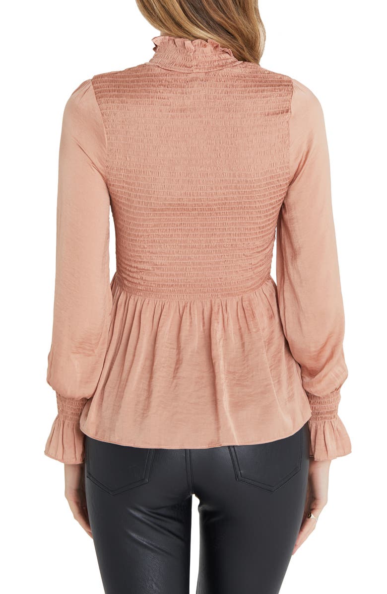 VICI Collection Smocked Peplum Blouse, Alternate, color,