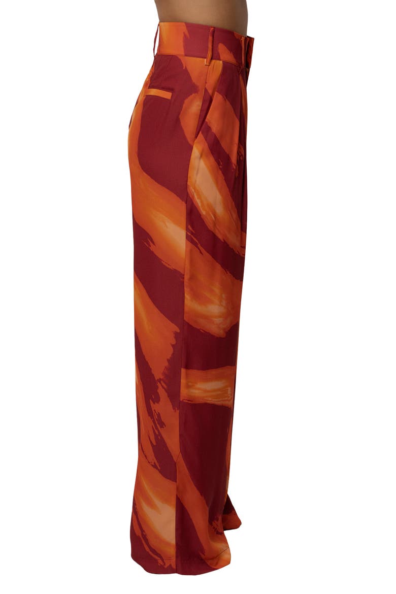 Soft Pleated Trouser, Alternate, color, Crimson Dusk