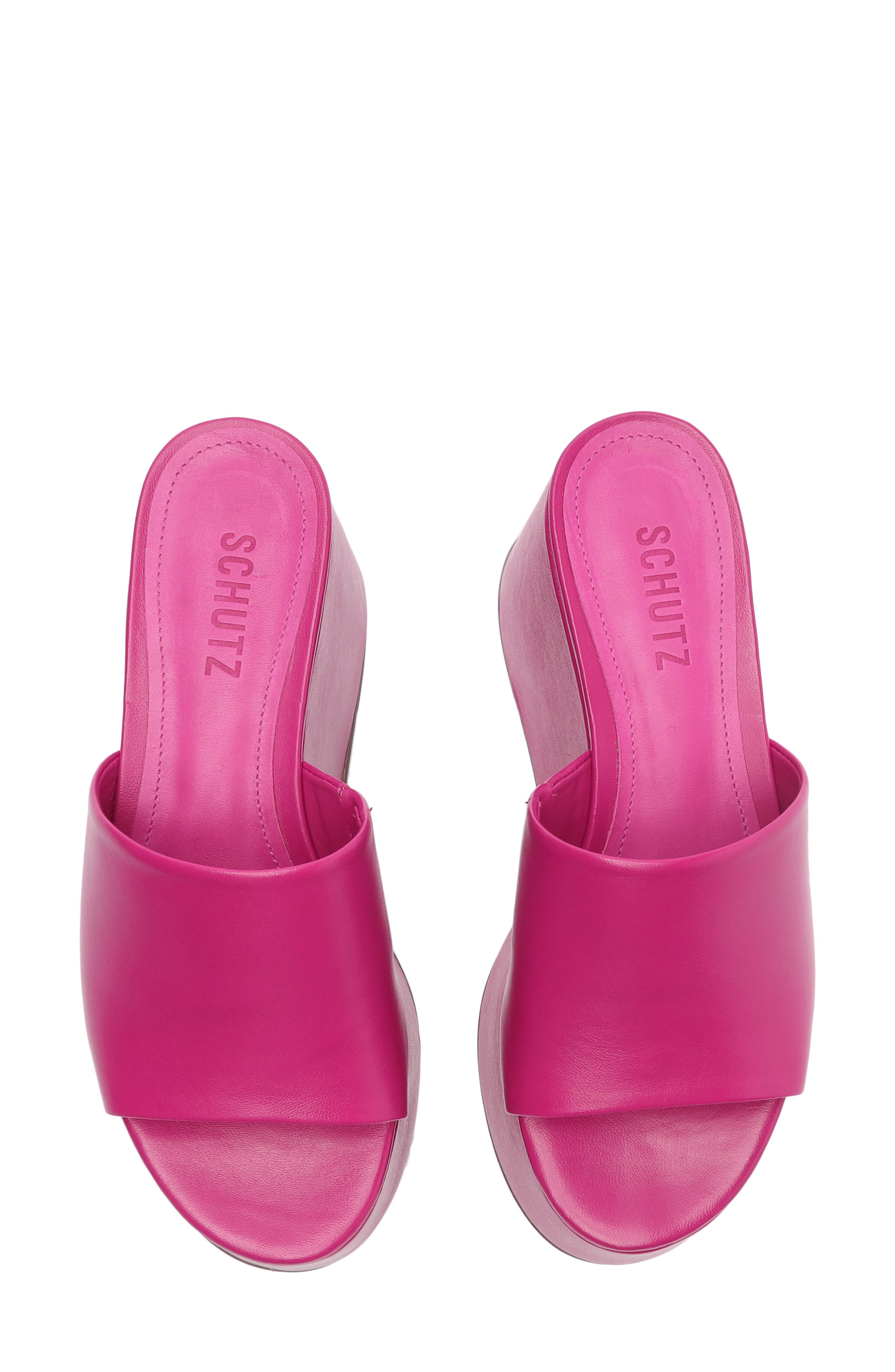 Marih Platform Wedge Sandal, Alternate, color, HOT PINK