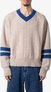 mnml Varsity V-Neck Sweater