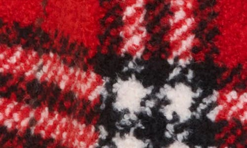 Burberry Check Alpaca Wool Blend Bouclé Scarf In Red
