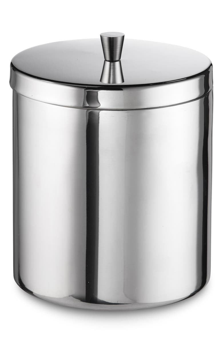 ROSELLI TRADING COMPANY Deco Bar Ice Bucket, Main, color, Silver