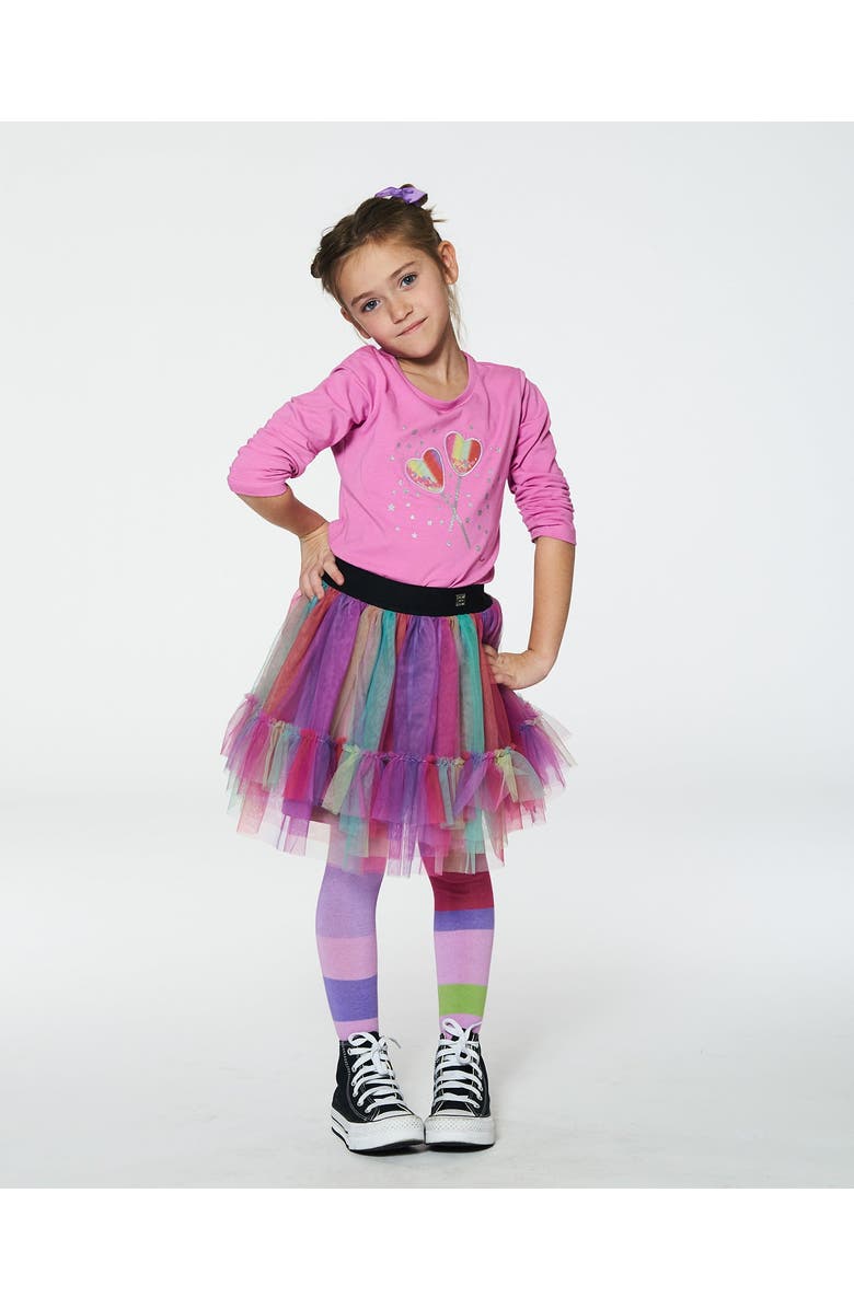 Deux par Deux Girl's Long Sleeve T-Shirt Pink, Alternate, color, 