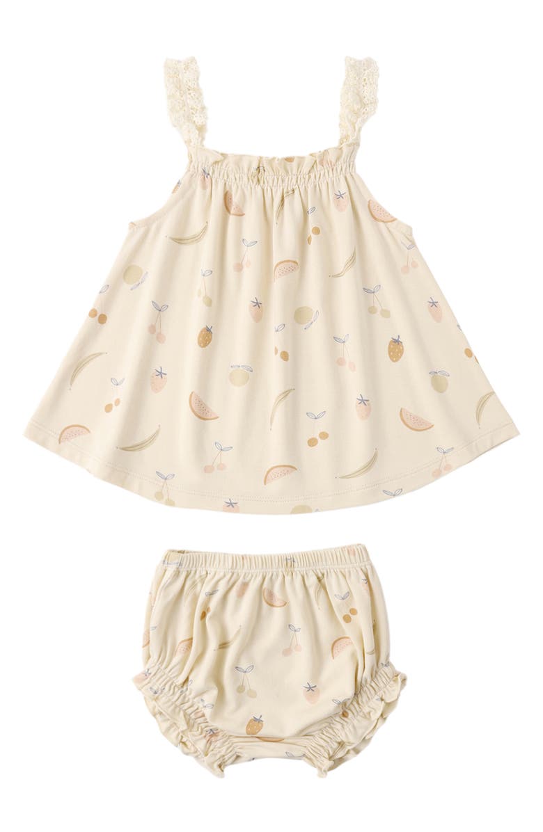 Rylee + Cru Fruit Lace Trim Swing Tank & Bloomers Set, Alternate, color, Shell