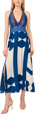 Vince Camuto Barback Print Sleeveless Maxi Dress