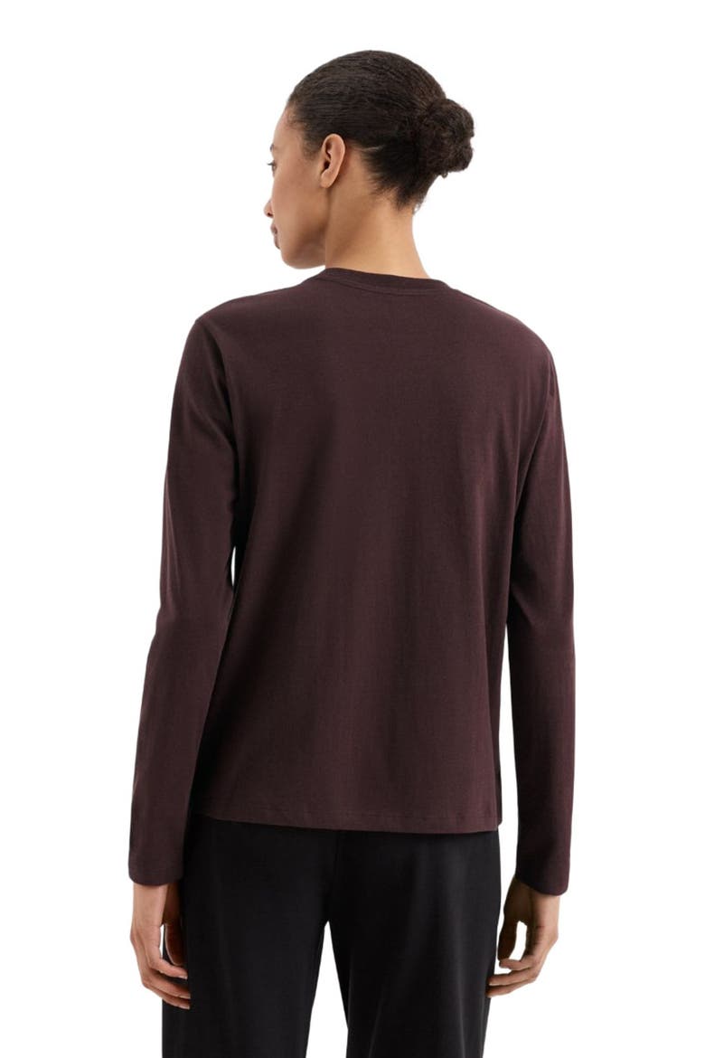 Organic Cotton Softspun Essential Crewneck Long Sleeve Tee, Alternate, color, Plum