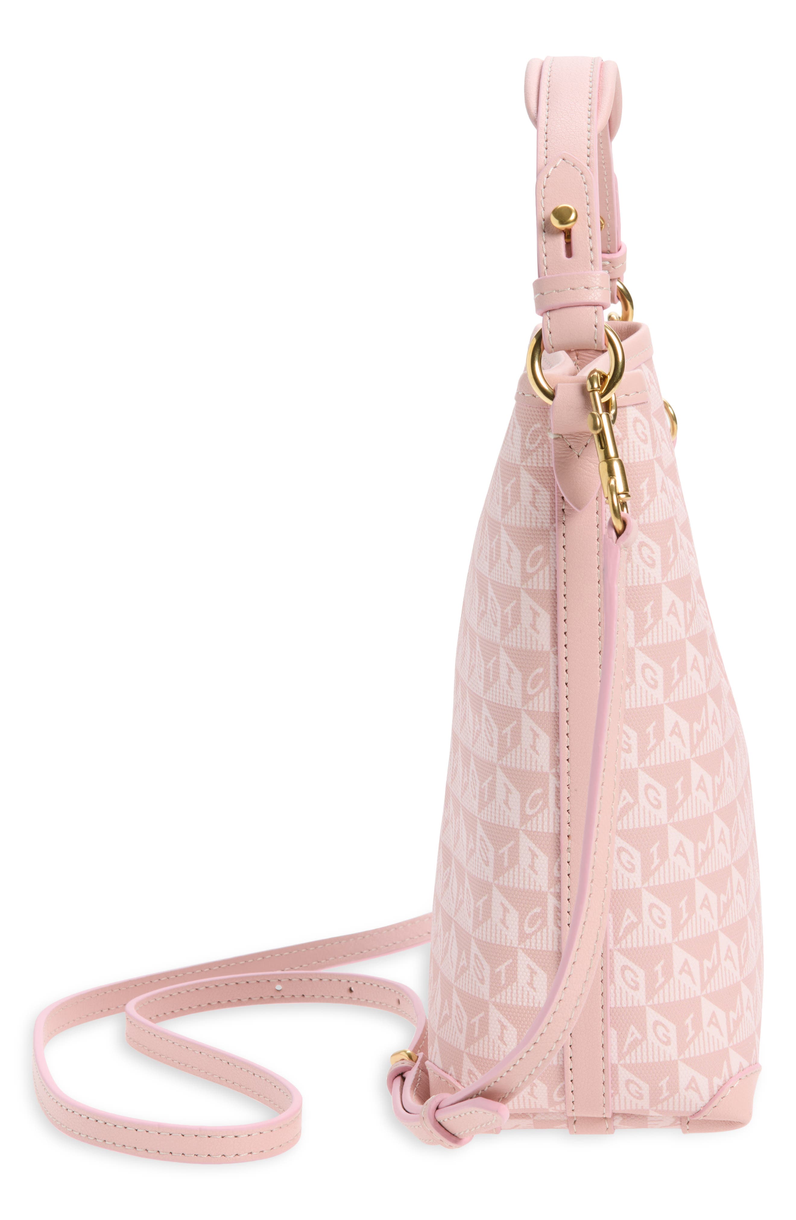 Mini I Am a Plastic Bag Bucket, Alternate, color, SHELL PINK