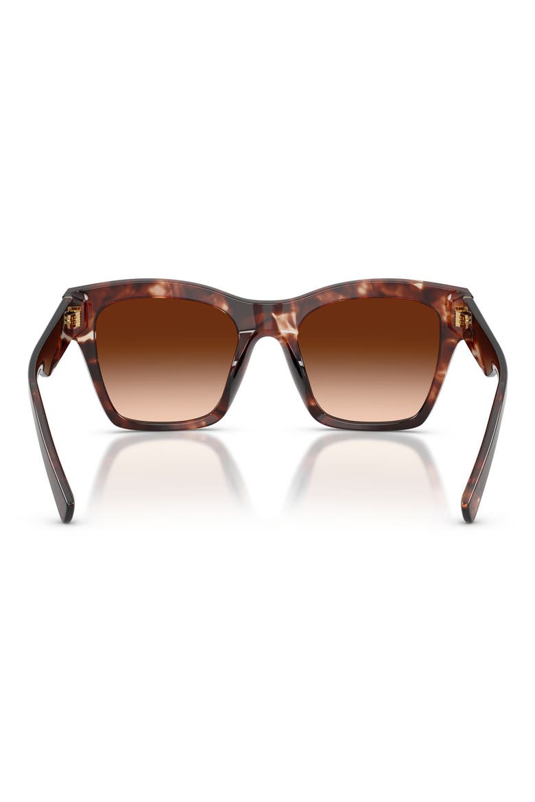 53mm Square Sunglasses, Alternate, color, DARK RED HAVANA / BROWN