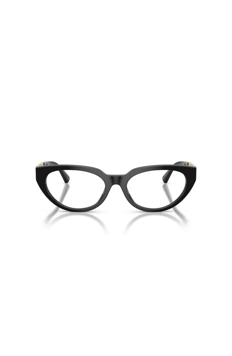Versace 52mm Cat Eye optical glasses, Alternate, color, Black