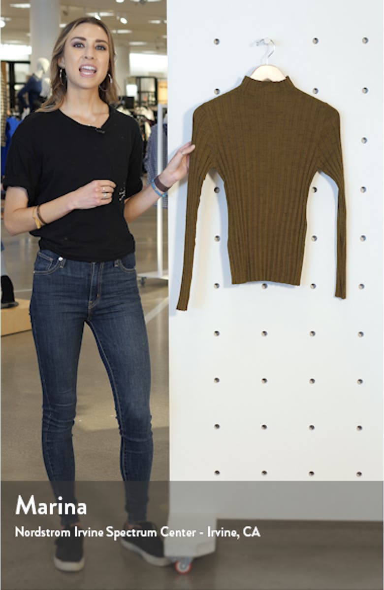 Marled Ribbed Funnel Neck Sweater, sales video thumbnail