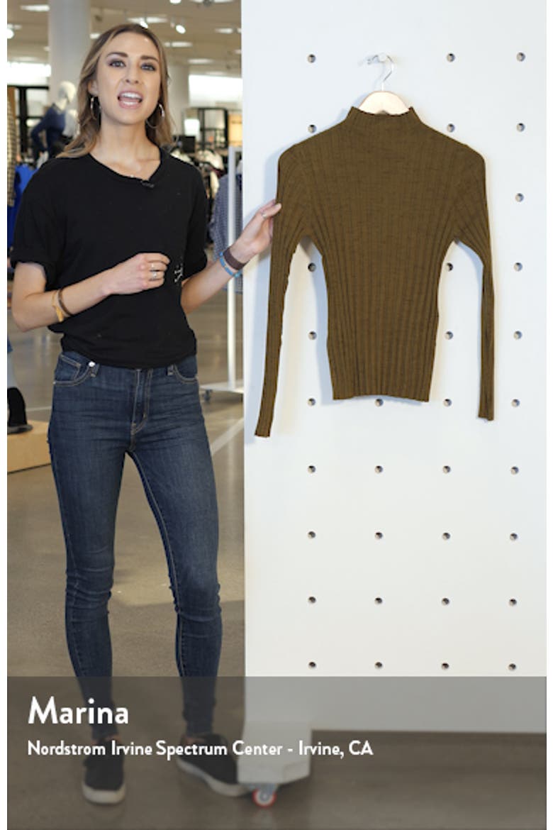 Ribbed Marled Mock Neck Top video