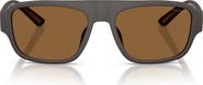 Emporio Armani 55mm Rectangle Sunglasses
