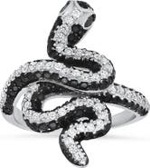 Queen Jewels Sterling Silver Cubic Zirconia Snake Ring