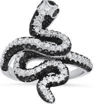 Queen Jewels Sterling Silver Cubic Zirconia Snake Ring