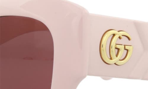 Gucci 53mm Butterfly Sunglasses In Pink