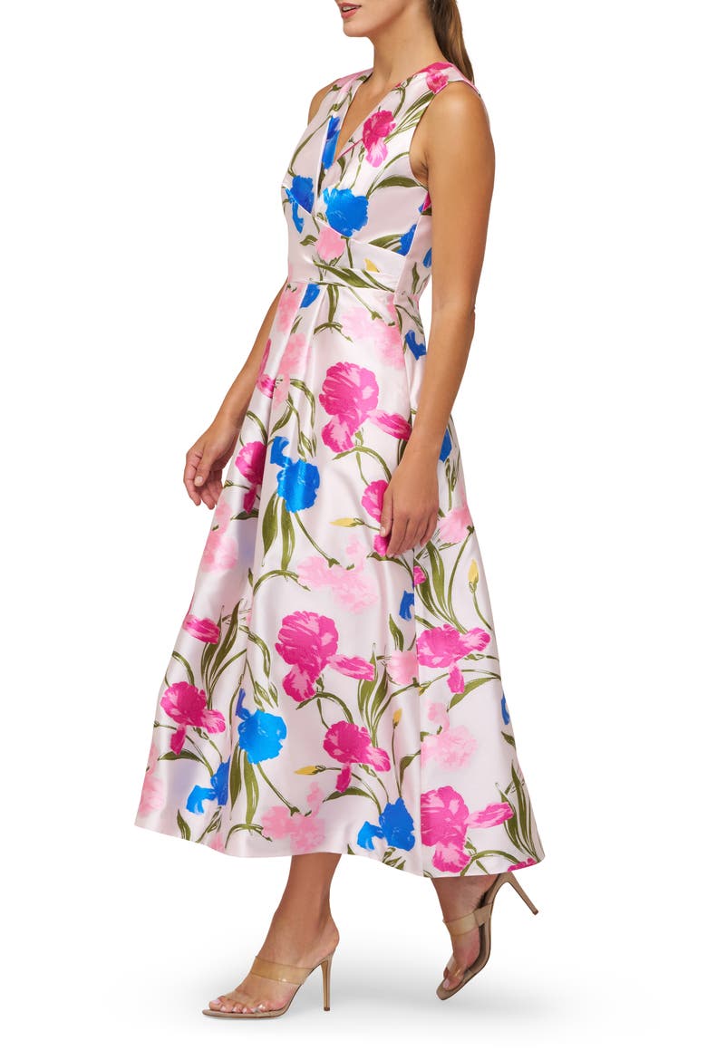 Payton Floral Sleeveless Cocktail Dress, Alternate, color, FUCHSIA MULTI