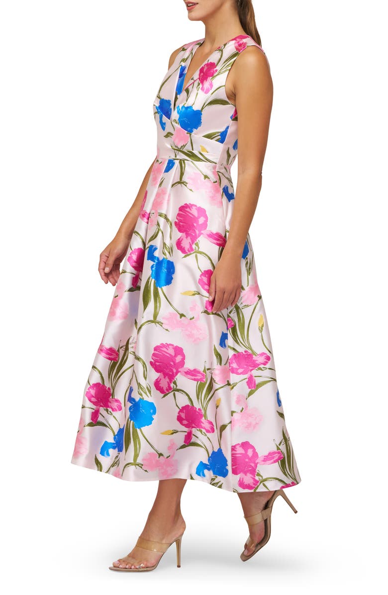 Kay Unger Payton Floral Sleeveless Cocktail Dress, Alternate, color, Fuchsia Multi